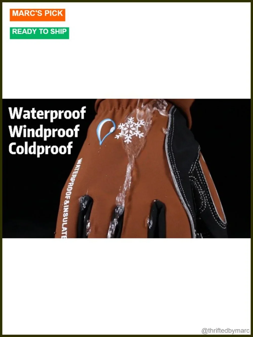 Winter Work Gloves, 3M Thinsulate Waterproof Insulated Gloves Touch Screen